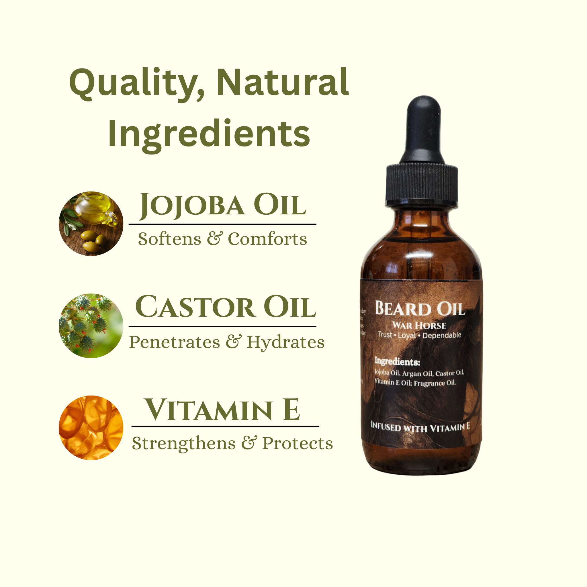 War Horse Beard Oil — Vitamin E Enriched